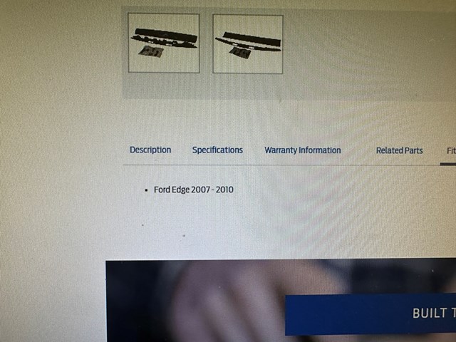 2007-2010 Ford Edge LIFTGATE REVEAL MOLDING. Shield