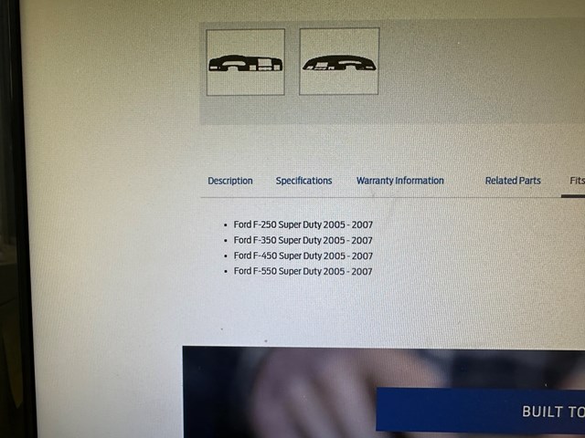 2005-2007 Ford F250, F350, F450, F550 Cluster Bezel