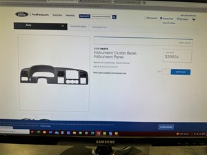 2005-2007 Ford F250, F350, F450, F550 Cluster Bezel