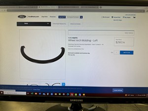 2009-2014 Ford F150 Wheel ARCH MOLDING- LEFT