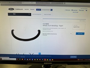 2009 Ford F150 Wheel Arch Molding- Right