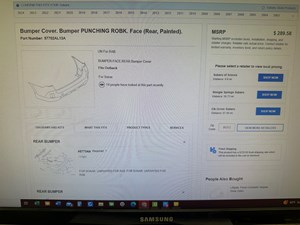 2017 Subaru Outback Rear Bumper