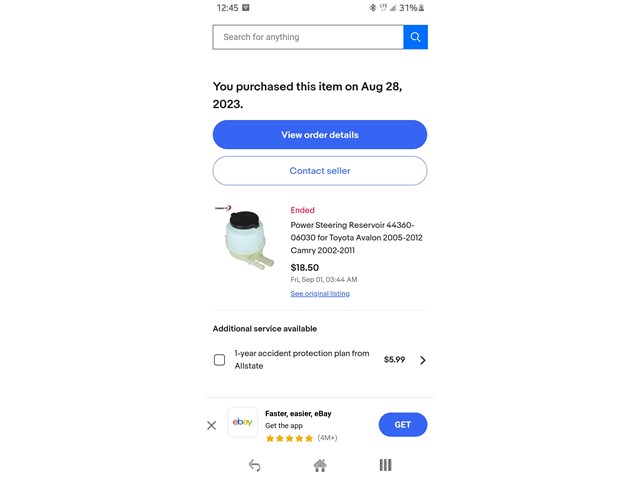 2004 Toyota Solara Power Steering Pump