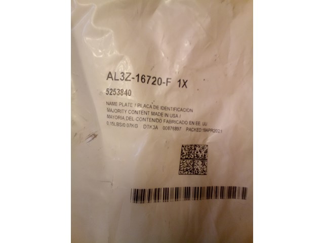 AL3Z 16720 F Name Plate F150