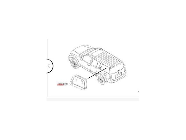 2007 Nissan Pathfinder Rear Door Vent Glass