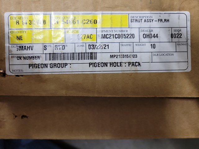 2015 Hyundai Sonata Sport OEM Struts - Left & Right 