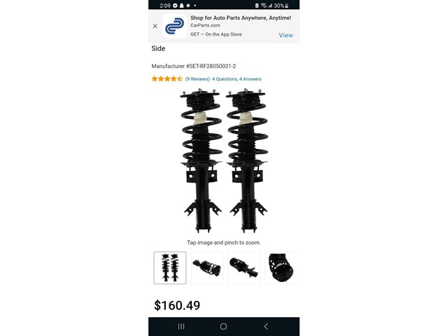 2013 Ford Fusion Strut