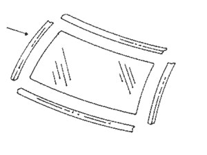 20636648 RH windshield molding  85-91 Buick/Olds C-body, H-body  NOS