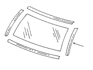 20636649 LH windshield molding  85-91 Buick/Olds C-body, H-body  NOS