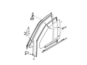 BCC5316  RH FRONT DOOR GLASS FITS 1988-1994 XJ6
