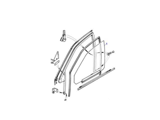 BCC5317  LH FRONT DOOR GLASS FITS 1988-1994 XJ6