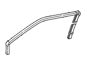 10128049  NOS LH DOOR WINDOW RUN CHANNEL  90-94 W 2 DOOR