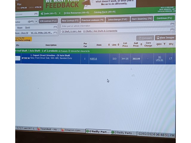 2017 Nissan Quest Axle Parts Misc cvaxel