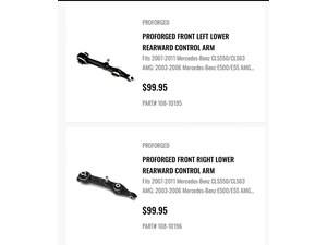 **NEW** Holley Proforged for Mercedes Front Lower Control Arms Left/Right