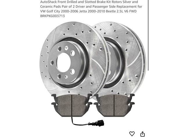 2006 Volkswagen Jetta Front Rotors & Brake pads