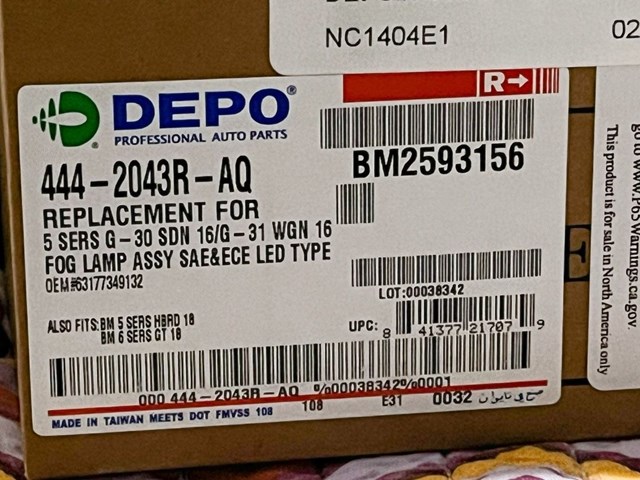 2019 BMW 530e Fog Light