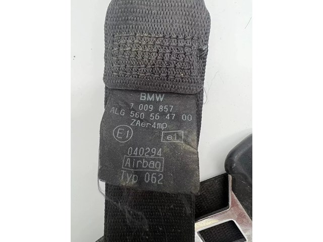 01-05 BMW 325XI 2.5L Front Left Driver Side Seat Upper Belt W/ Buckle Black OEM