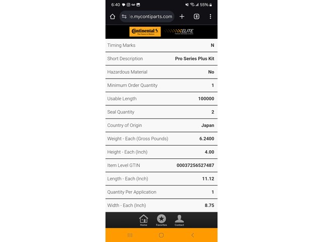 2003 Acura CL Timing belt kit with water pump and oil seal