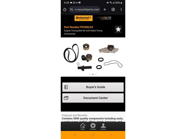 2003 Acura CL Timing belt kit with water pump and oil seal