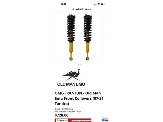 2007 Toyota Tundra Shock Absorber