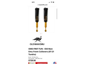 2007 Toyota Tundra Shock Absorber