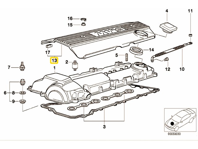 BMW M50 Engine Cover plastic Good Quality 11121703462 BMW E36 E34 525I 325I