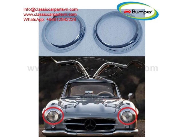 1957 Mercedes 300SE Mercedes Benz Headlight Ring for 190SL and 300SL gullwingBum