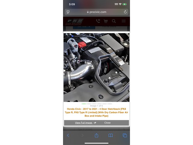 2017-2021 Honda Civic Cold Air Intake kit with carbon fiber dry suction box