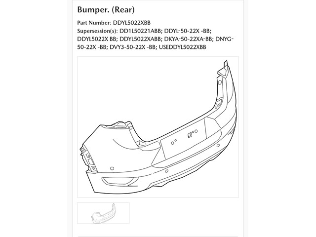 2016-2018 Mazda CX-3 Rear Bumper NIB