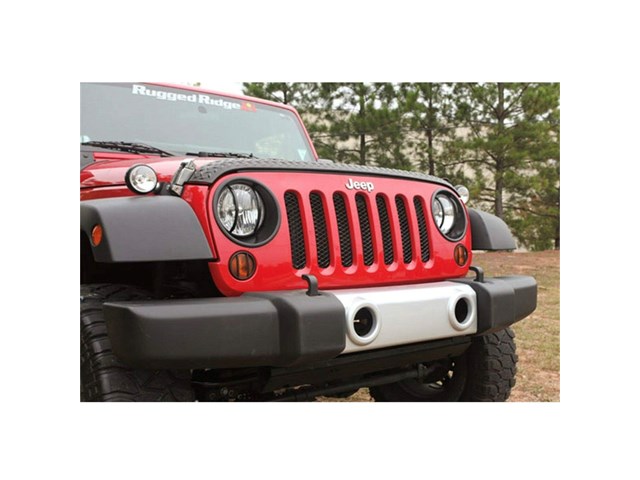 2014 Jeep Wrangler Front Bumper with silver appliqué panel