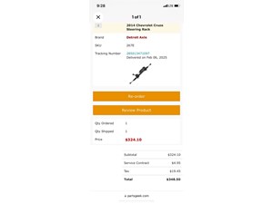 2014 Chevy Cruze Power Steering Rack