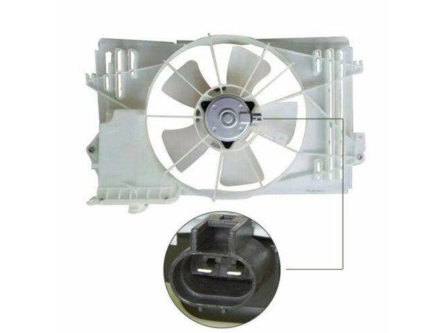 2003-08 Toyota Corolla Matrix 1.8L Radiator Cooling Fan & Motor Assembly