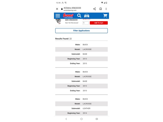 2017 Buick Regal Differential Components