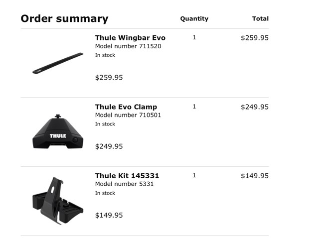 Thule Motion XT RoofTop XXL and Roof rack and accessories