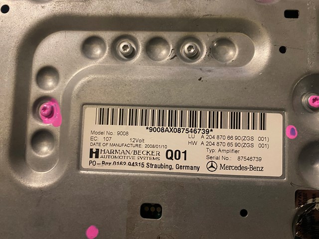 2008 Mercedes C300 Amplifier