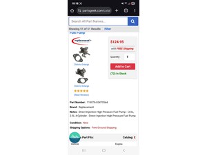 2013 Chevy Malibu Fuel Injection Pump