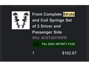 2004 Infiniti FX35 Strut