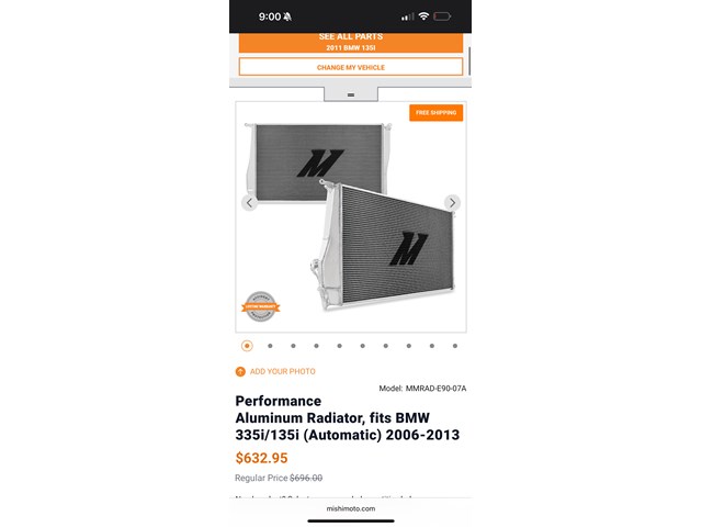  BMW Radiator Mishimoto
