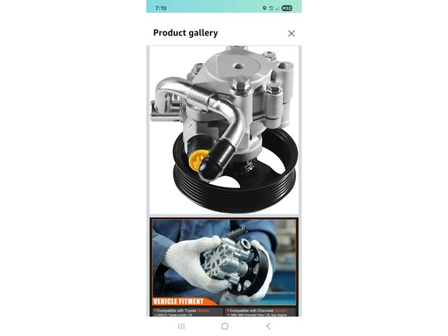 Axiovate Power Steering Pump with Pulley for Toyota Corolla 1998-2002 1.8L and C