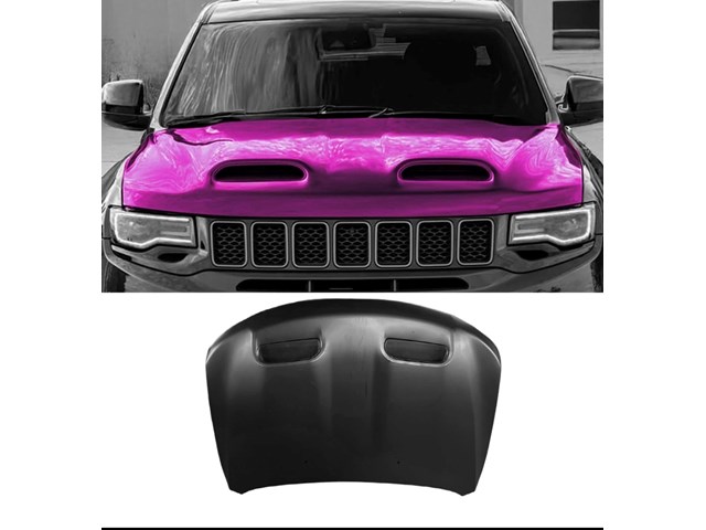 Fit 2011 12 13 - 2021 Jeep grand Cherokee Red Eye Dual Scoop Hood Aluminum