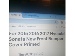 2017 Hyundai Sonata Front Bumper