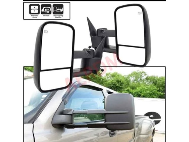 2pcs Brand New Power Heated Telescoping Towing Trailer Style Side Mirrors For Le
