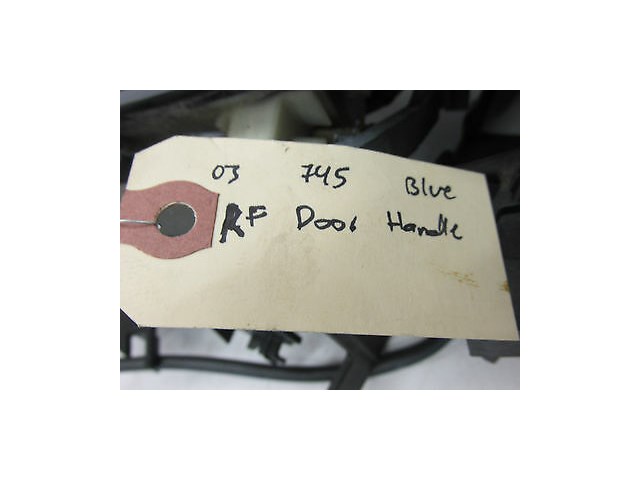 2002-2004 BMW 745LI E66 OEM RIGHT FRONT EXTERIOR DOOR HANDLE BLUE W/ WIRING