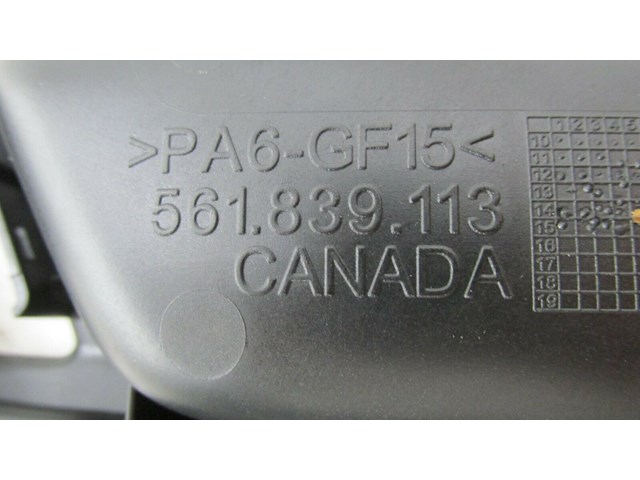 2012-2015 VOLKSWAGEN PASSAT OEM LEFT REAR DRIVER SIDE INTERIOR DOOR HANDLE 