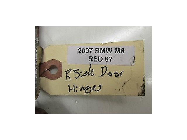 2006-2010 BMW M6 E63 OEM RIGHT FRONT PASSENGER'S SIDE DOOR HINGES TOP BOTTOM SET