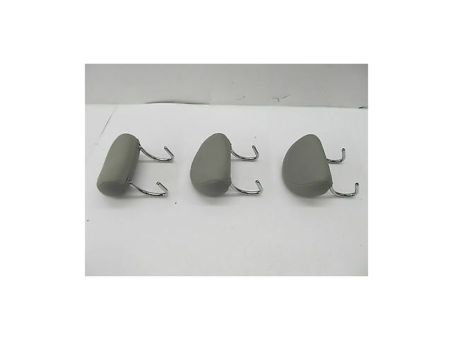 2003-2006 MERCEDES BENZ E500 W211 OEM BACK REAR SEAT HEAD REST GRAY LEATHER SET