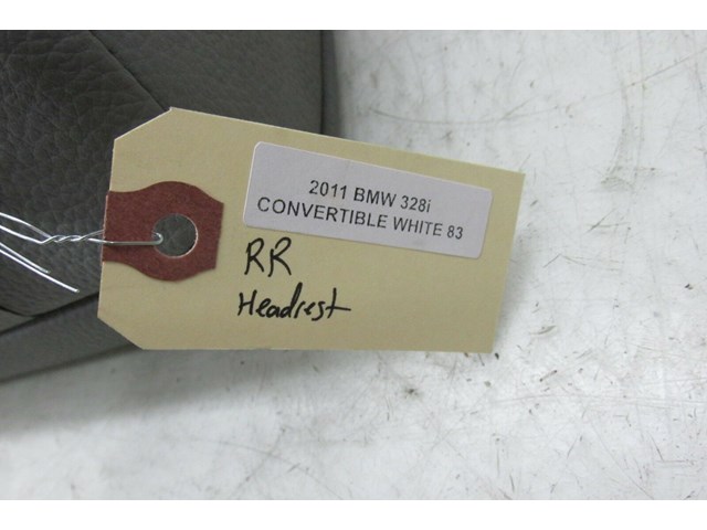  2009-2013 BMW 328i E93 LCI OEM RIGHT REAR PASSENGER SIDE GRAY HEAD REST 