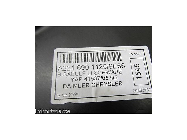 2007-2009 MERCEDES S550 W221 OEM LEFT FRONT LOWER B PILLAR TRIM  