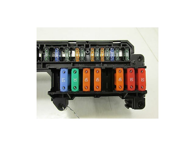 2006-2010 BMW M6 E63 OEM RIGHT FRONT UNDER DASH KNEE PANEL RELAY FUSE BOX