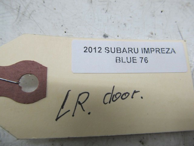 2010-2014 SUBARU IMPREZA OEM LEFT REAR DRIVER EXTERIOR DOOR HANDLE BLUE